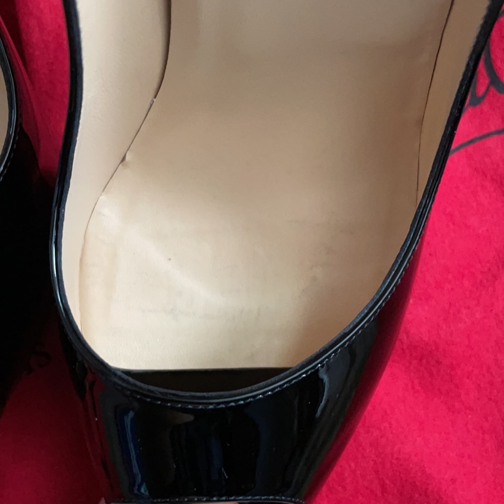 AuthenticChristian Louboutin Lady Peep 150 Patent Calf - Picture 15 of 17